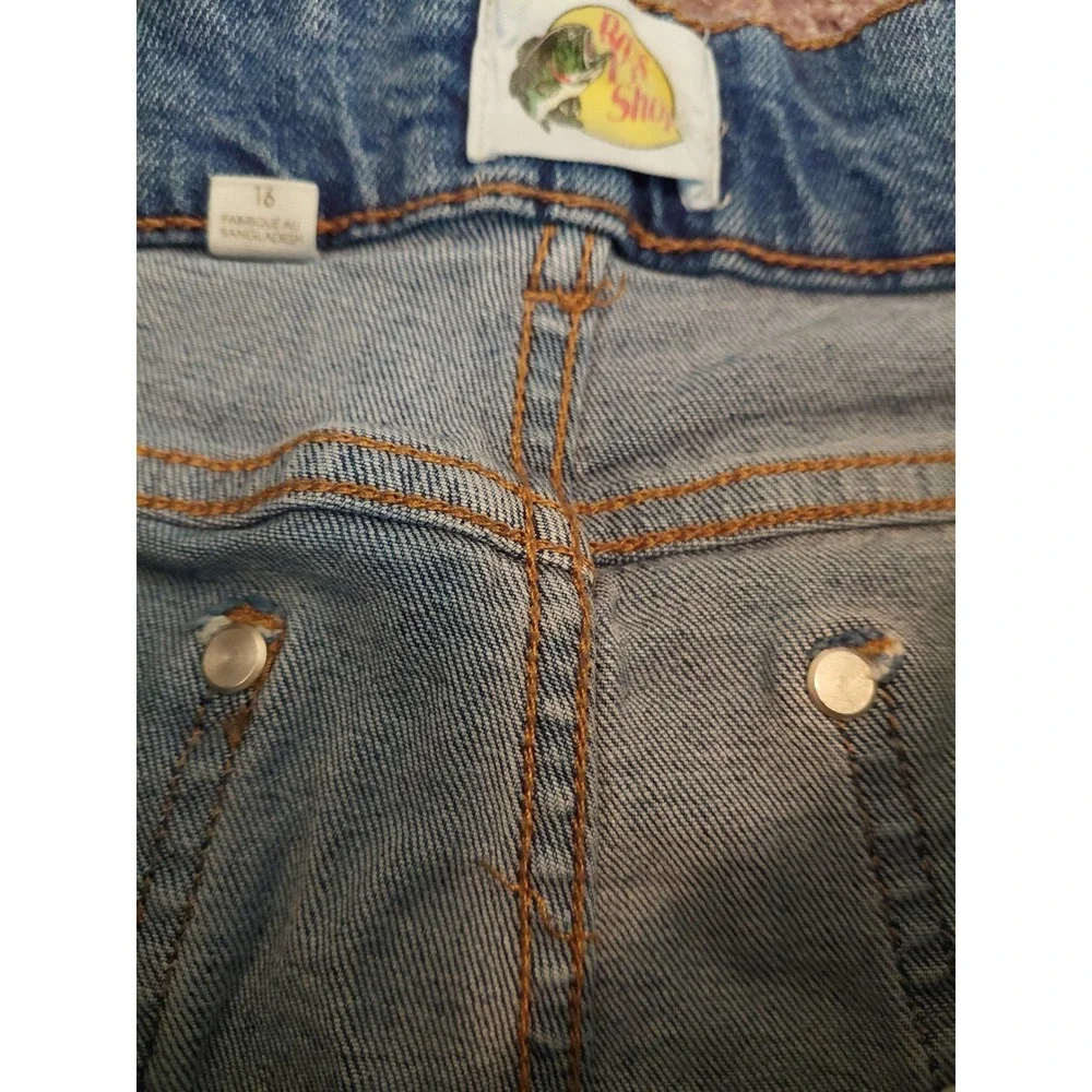 Bass Pro Shops Kids Blue Denim Bootcut Jeans Medium Wash Size 16